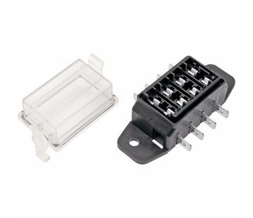 Namz Fuse Standard ATC 4-way fuse holder with a clear water-tight (sealed) cover