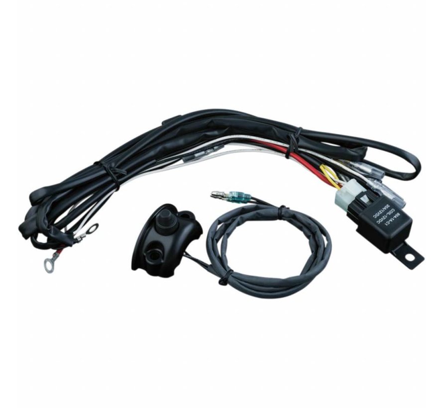 cable Cableado de luz de conducción/kit de relé montado en control Se adapta a> 96-16 HD (excluye 15-16 FLTRSX/S FLTRU FLHX/S)