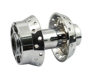 MCS cubo de la rueda delantera cromada - Se adapta a:> 00-07 FXST / S / B / D; FLSTC / S; FXDWG