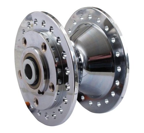 MCS wheel front hub Chrome plated aluminum - Fits:> 78-83 XL FX FXR WITH DUAL BRAKE ROTOR