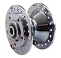 wheel front hub Chrome plated aluminum - Fits:> 78-83 XL FX FXR WITH DUAL BRAKE ROTOR