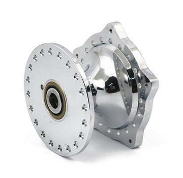 MCS wheel front hub Chrome plated aluminum - Fits:> 74-77 XL ironhead