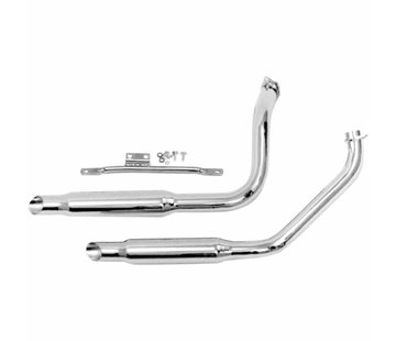 Paughco exhaust Chrome muffler pipes  Fits: > 70-84 FLH Shovel