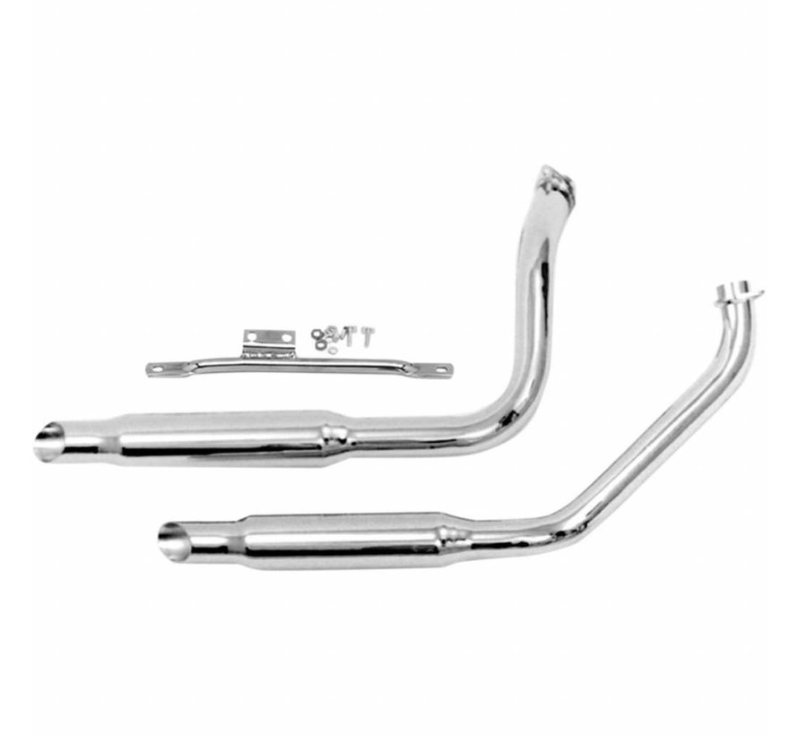 exhaust Chrome muffler pipes Fits: > 70-84 FLH Shovel