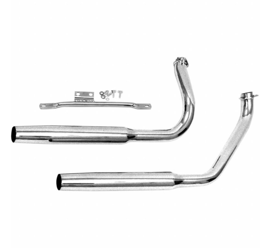 exhaust Chrome muffler pipes Fits: > 70-84 FLH Shovel