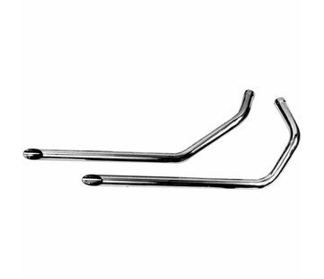 Paughco exhaust Chrome 40 inch slash cut drag pipes  Fits: > 86-03 XL with rigid frame