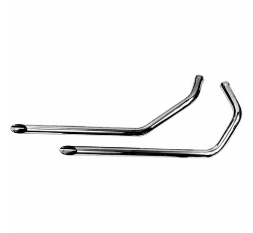 Paughco exhaust Chrome 40 inch slash cut drag pipes Fits: > 86-03 XL with rigid frame