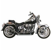 Paughco 1 3/4 pouce Side by Side Upswept Fishtail noir ou chrome: Convient à:> 00-017 Softail