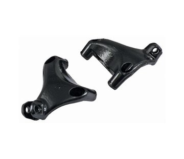 MCS passager footpeg support de montage mis en chrome noir ou: Convient à:> 04-13 XL Sportster