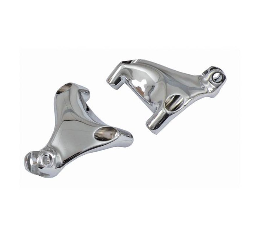 passager footpeg support de montage mis en chrome noir ou: Convient à:> 04-13 XL Sportster