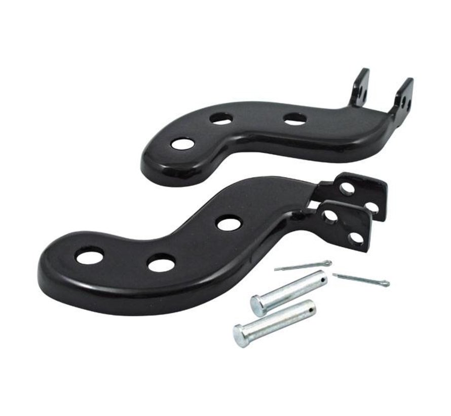 Controls footpeg bracket set black or Chrome Fits> 36-64 Big Twin