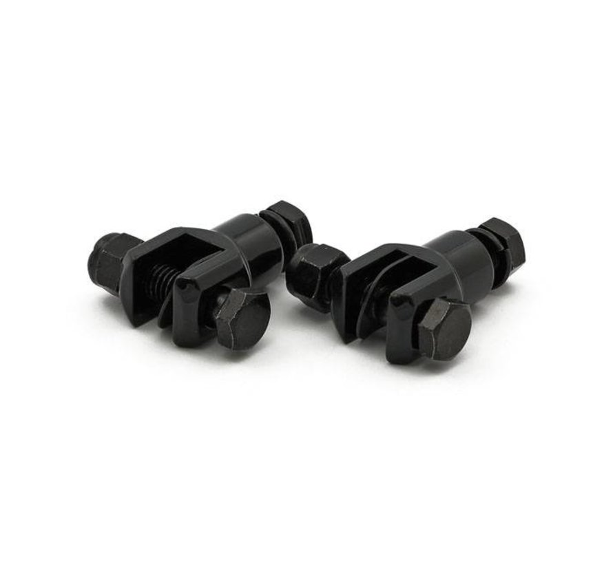 footpeg stud mis en noir ou chrome: Convient à:> 72-81 FX; 84-02 FXST; 82-94 FXR