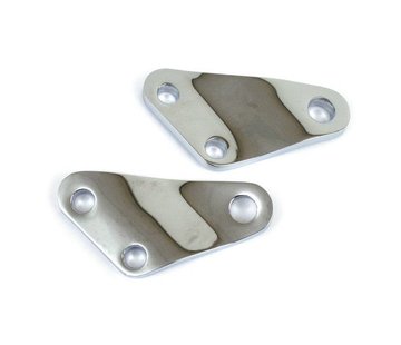 MCS footpeg bracket chrome: Fits: > 77-L81 FLHS; 77-81 FX (exclude. FXR)