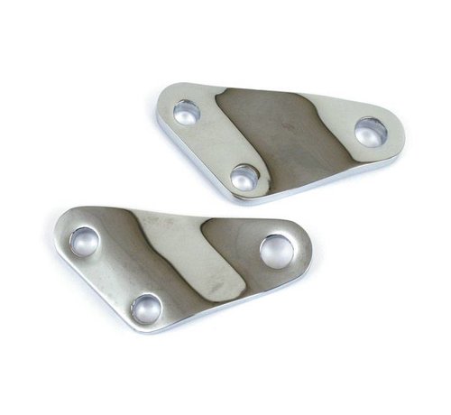 MCS footpeg bracket chrome: Fits: > 77-L81 FLHS; 77-81 FX (exclude FXR)