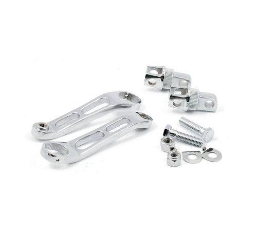 MCS heel rest forward control chrome Fits > 89-14 FX SOFTAIL 93-02 FXDWG