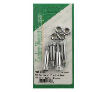 GARDNER-WESTCOTT Allen bolt footpeg kit: Fits: > 52-68 B.T.; 57-68 XL