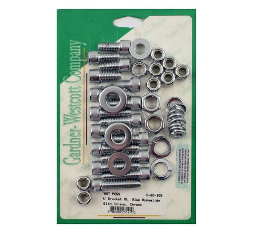 GARDNER-WESTCOTT Controls Allen bolt footpeg kit Fits> >91-05 Dyna