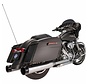 Silenciador 4 5 "Slip-On MK45 Chrome empujador con contraste Negro tapa de extremo final del cromo del cuerpo - Se adapta a:> 07-16 TOURING - Copy