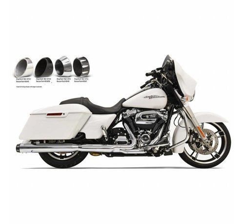 Bassani Silenciadores Slip-On 4 "Cromo de cambio rápido de la serie Se adapta a:> 2017 FLHT / FLHR / FLHX / FLTRX / FLTRU & H-D FL TRIKE