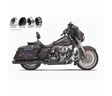 Bassani exhaust Mufflers Slip-On 4 inch Black Quick-Change Series Fits:> 2017 FLHT/​FLHR/​FLHX/​FLTRX/​FLTRU & H-D FL TRIKE