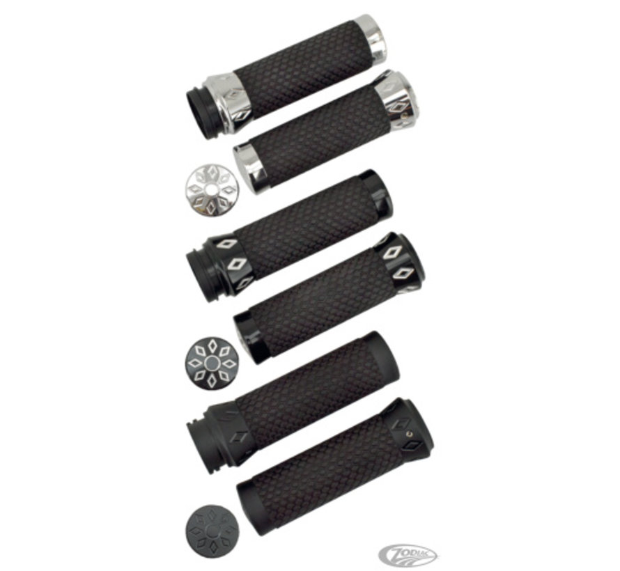 handlebars grip sets black or Chrome or contrast cut