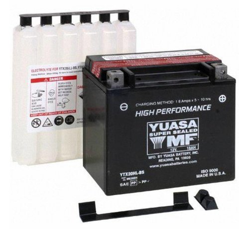 Yuasa Batterie YTX20HL-BS Convient> 1991-2020 Softail/Dyna; FXS ; SLF ; FXSB/SE ; 1997-2003XL Sportster