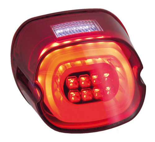 MCS layback luz trasera LED lente roja