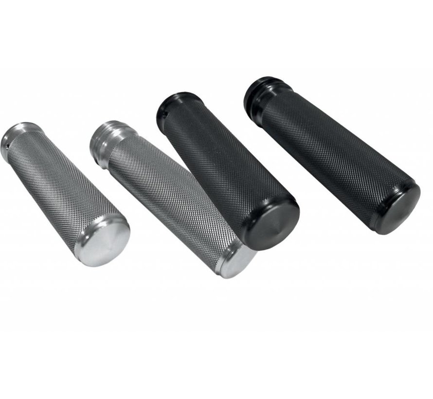 handlebars grips Knurled aluminum Black or Raw : for E-throttle