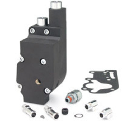 Jims Oil pump High Flo Black or Polished - Fits:> 73-91 Big Twin TOP FEED & RETURN CONNECTION