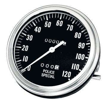 Zodiac Benzin Tank Polizei Spezial Tachometer MPH