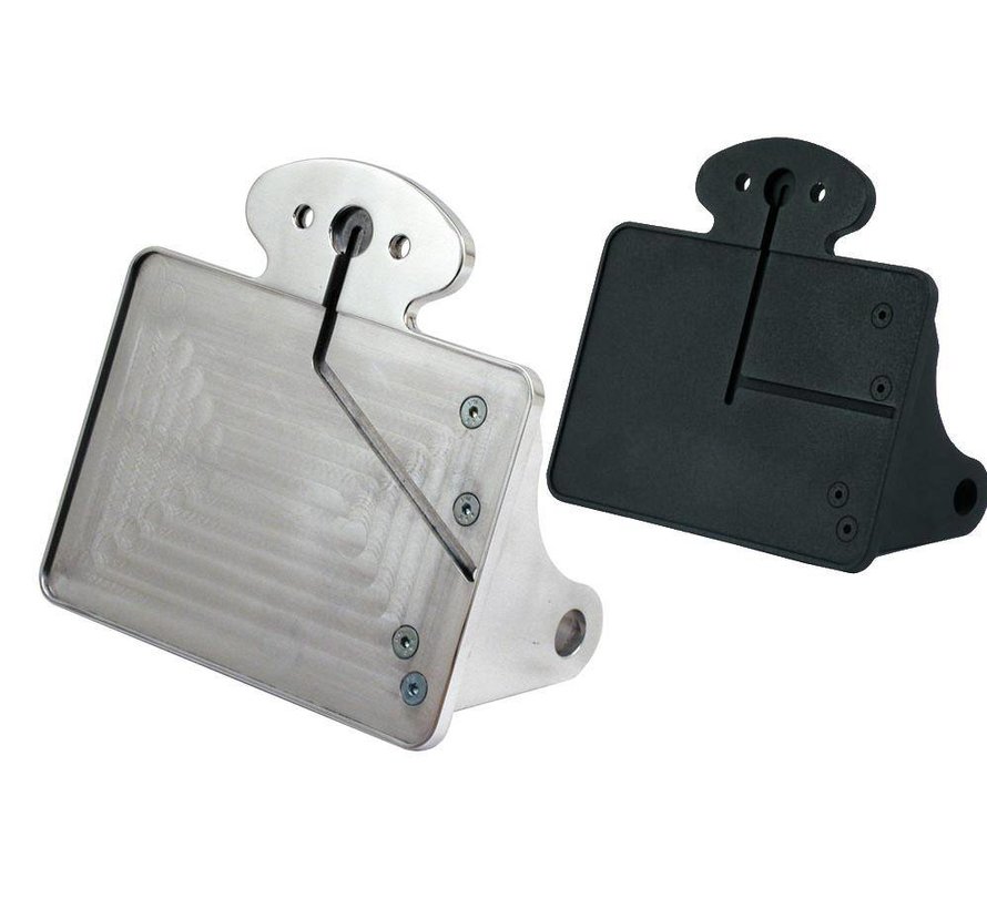 kit support de plaque d'immatriculation Poli ou Noir : taille 143x210mm