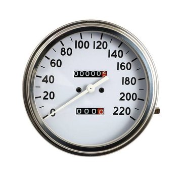 MCS gas tank speedometers White face in KM/h - Front wheeldriven