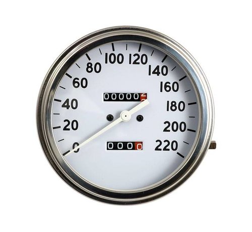 MCS gas tank speedometers White face in KM/h - Front wheeldriven