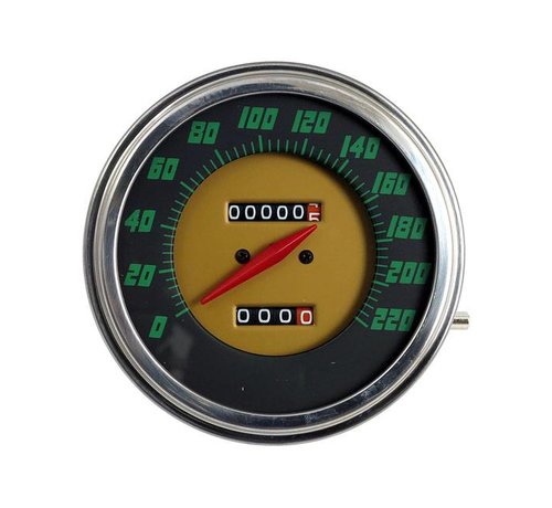 MCS speedo Green face 1948-1961 Style in KM/h: Front Wheel driven