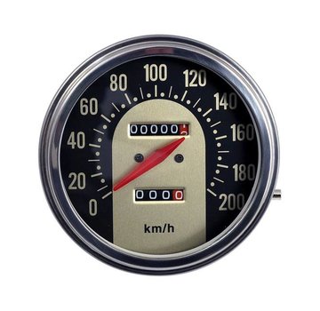 MCS snelheidsmeter Zwart/Goud gezicht 62-67 Stijl in KM/h: transmissie aangedreven