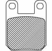 TC-Choppers Avant / Arrière plaquettes de frein organiques: Pour GMA F-Caliper et Jaybrake personnalisé 2 pistons (petits) Etriers et PM Etrier