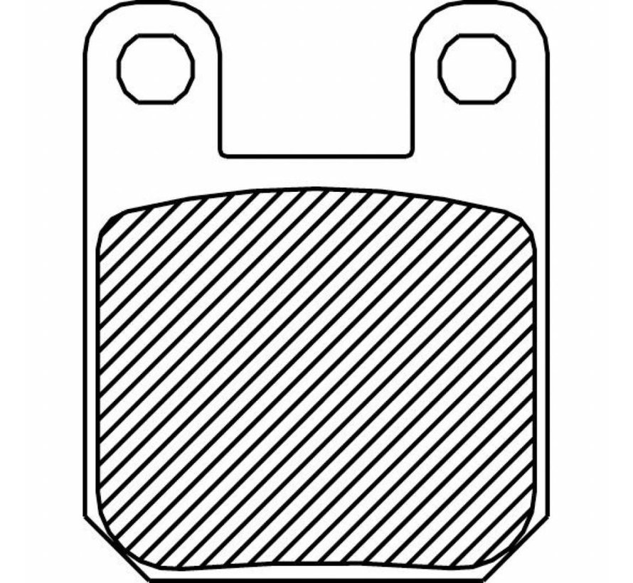 remblok achter / voor organisch: voor GMA F-Caliper en Jay custom 2-piston (small) remklauwen en PM remklauwen