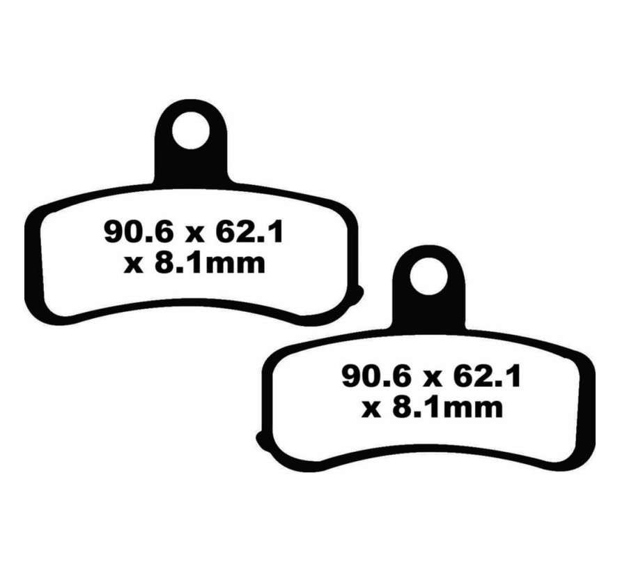 brake pad Semi-Sintered: Fits:> 08-14 All Softail 17 FXDLS Low Rider S or 08-17 All Dyna