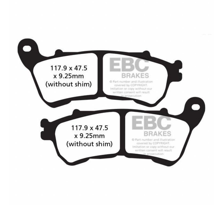 brake pad Rear Semi-Sintered : Fits:> 14-22 XL 883/​1200 All Sportster XL