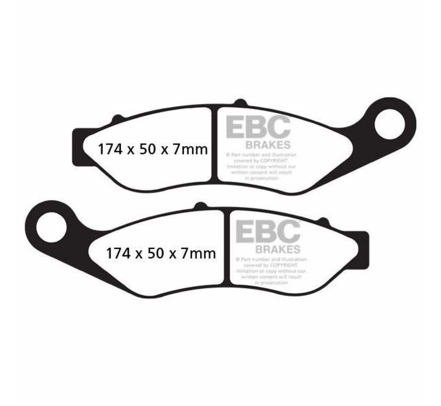 brake pad front Semi-Sintered : Fits:> Trike 14-17 FLHTCUTG/​FLRT