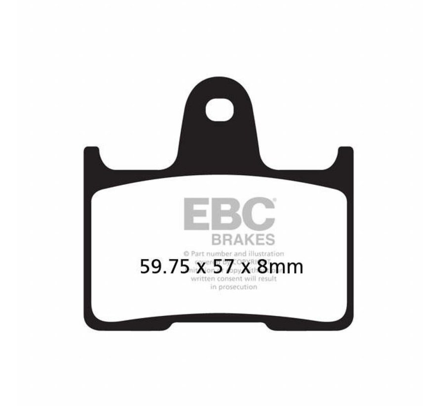 Rear brake pad Semi-Sintered: Fits:>14-17 XL 883/1200 Sportster