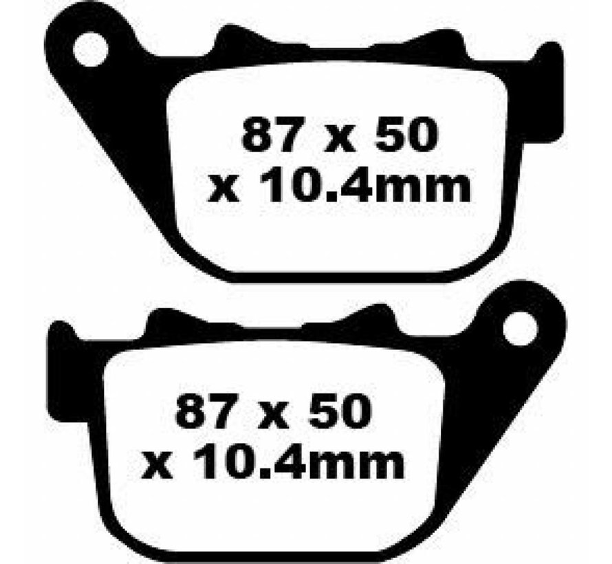 brake pad Rear Semi-Sintered : Fits:> 04-13 XL 883/​1200 Sportster XL and 08-12 XR 1200 X