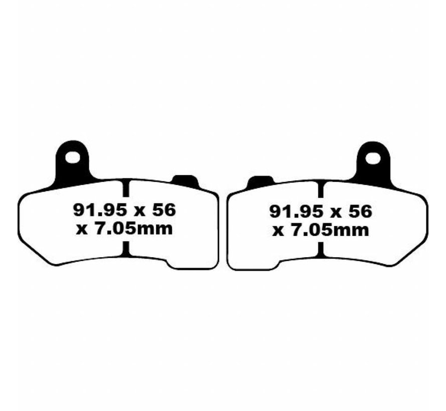 brake pad Rear/Front extreme : Fits:> 08-17 All Touring FLH/FLT Trike 09-13 FLHTCUTG/​FLHXXX and 06-17 VRSCA/​VRSCB V-Rod