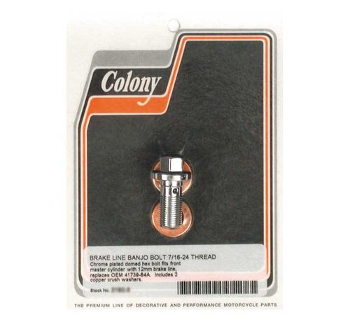 Colony brake Banjo bolts - Chrome 7/16-24