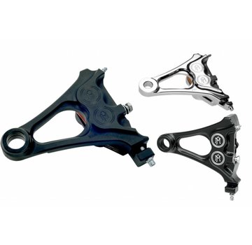 Performance Machine caliper Rear four piston with bracket Fits:> 08-15 FXS/​FXSTB/​FXSTC FXCW/C FLSTF