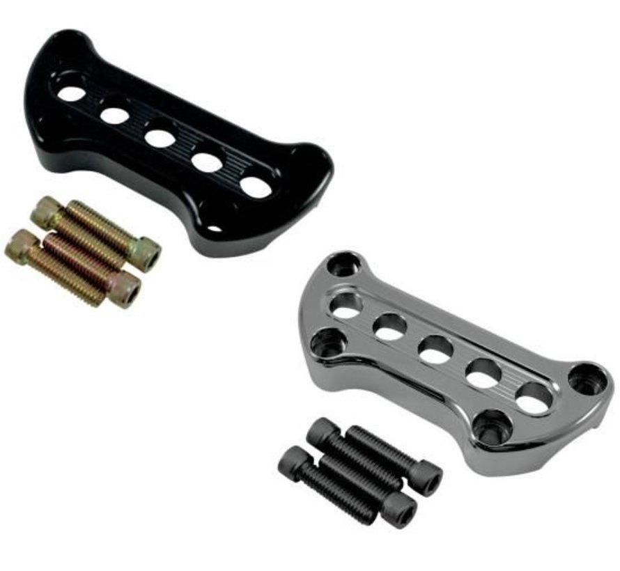 handlebars upper handlebar clamps - Black or Chrome