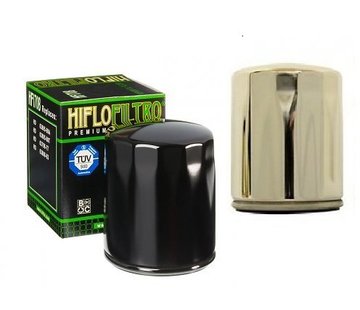 Hiflo-Filtro Filtro de aceite Flujo alto - Negro o cromado Se adapta a> 84-90 FLT; 84-94 FXR; 84-99 Softail 86-21 XL; 09-12 XR 1200