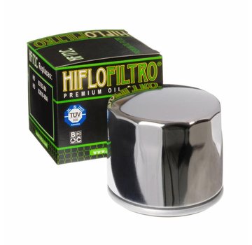 Hiflo-Filtro Oil filter High flow - Chrome Fits> XLS 1000 Roadster, 85-86 FL/FX 4-speed
