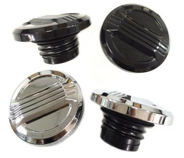 Wyatt Gatling Air Flow Gas Cap Set Schwarz oder Chrom passt:> 1996-up Schraube in Gastanks