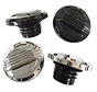 gas tank gas cap Air Flow Set Black or Chrome screw in Fits: > 1996-1999 Softail Evo